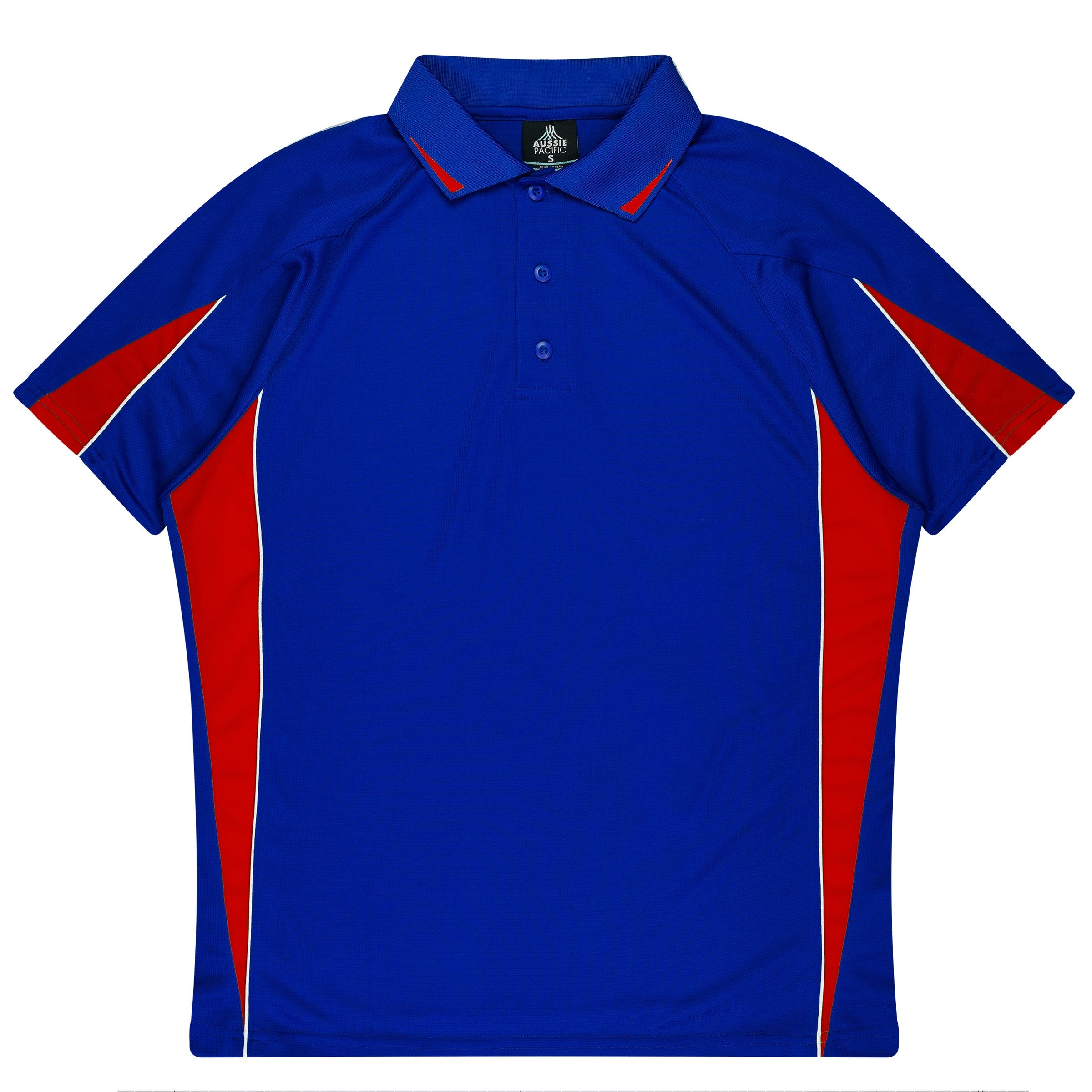 INTEGRITY COACH LINES - 1304 - EUREKA MENS POLOS W/ POCKET - ROYAL/RED