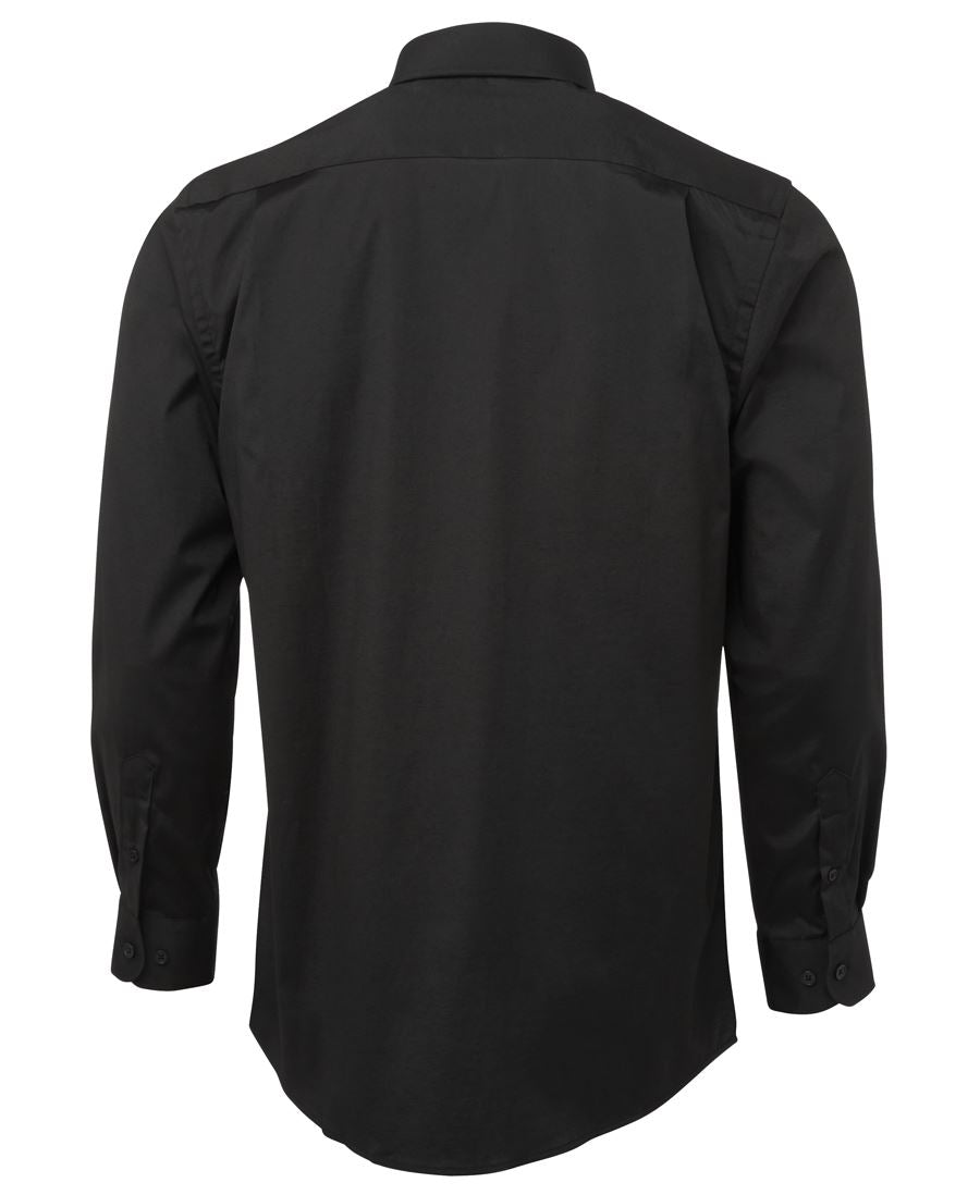 MCNAUGHTANS - 4PUL - Urban LONG SLEEVE Poplin Shirt - BLACK