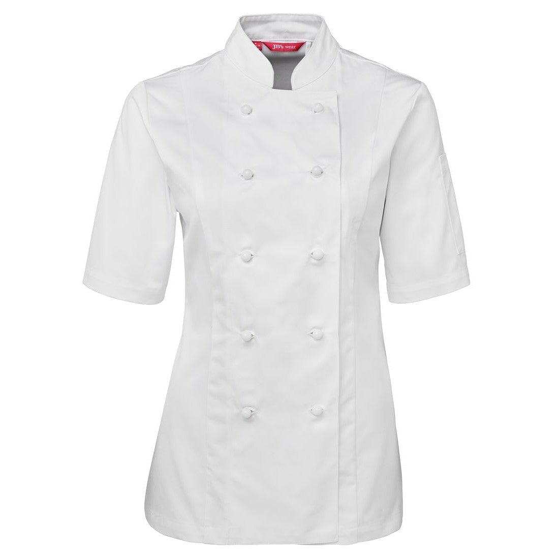 PRESTON ST IGA - 5CJ21 - LADIES S/S CHEFS JACKET - WHITE