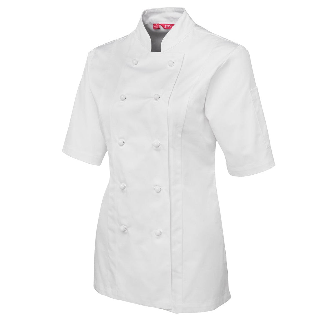 PRESTON ST IGA - 5CJ21 - LADIES S/S CHEFS JACKET - WHITE