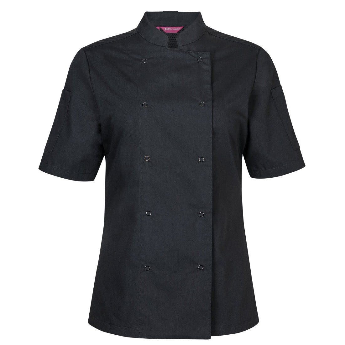 KARALEE - 5CJS1 - LADIES SNAP BUTTON CHEF JACKET - BLACK