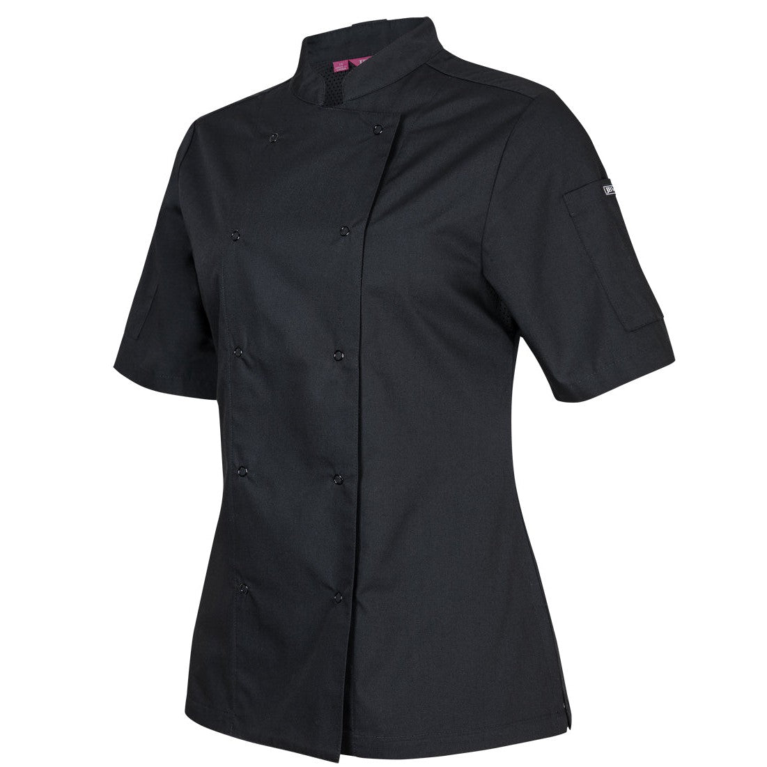 KARALEE - 5CJS1 - LADIES SNAP BUTTON CHEF JACKET - BLACK