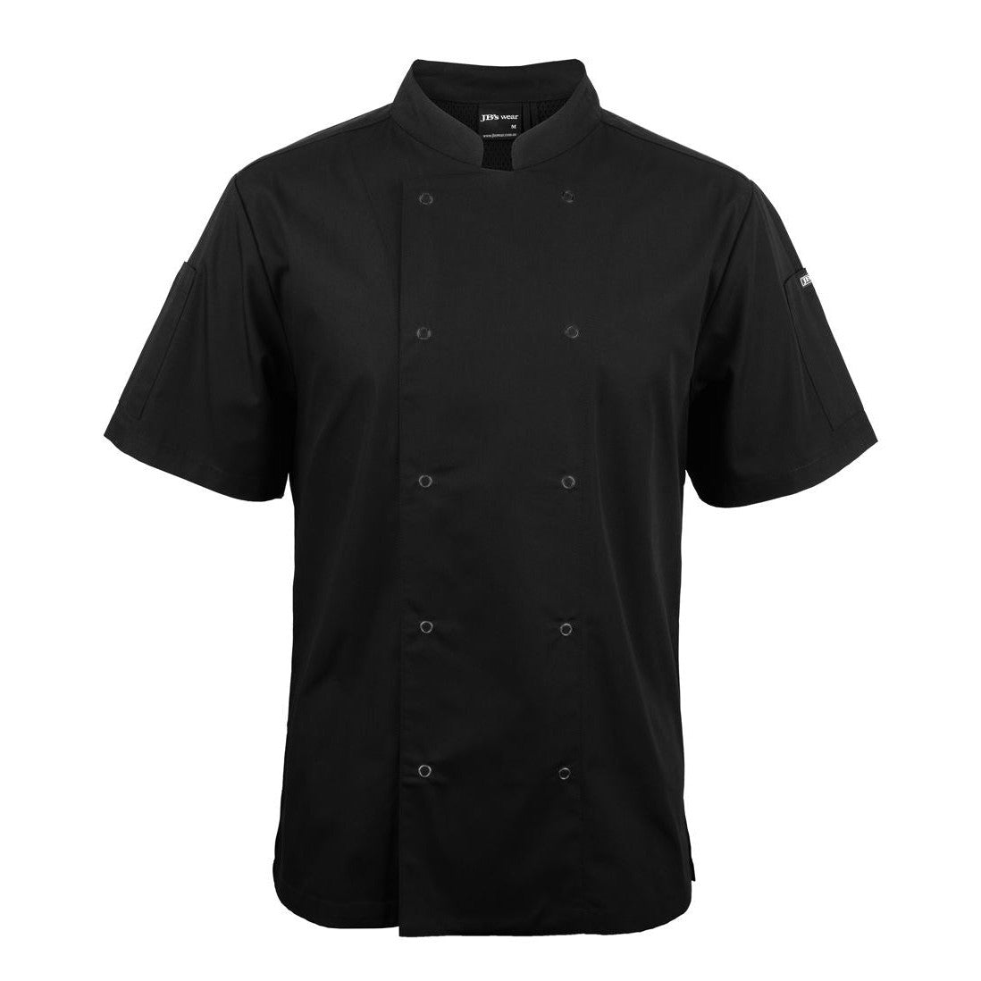 KARALEE - 5CJS - MENS SNAP BUTTON CHEF JACKET - BLACK