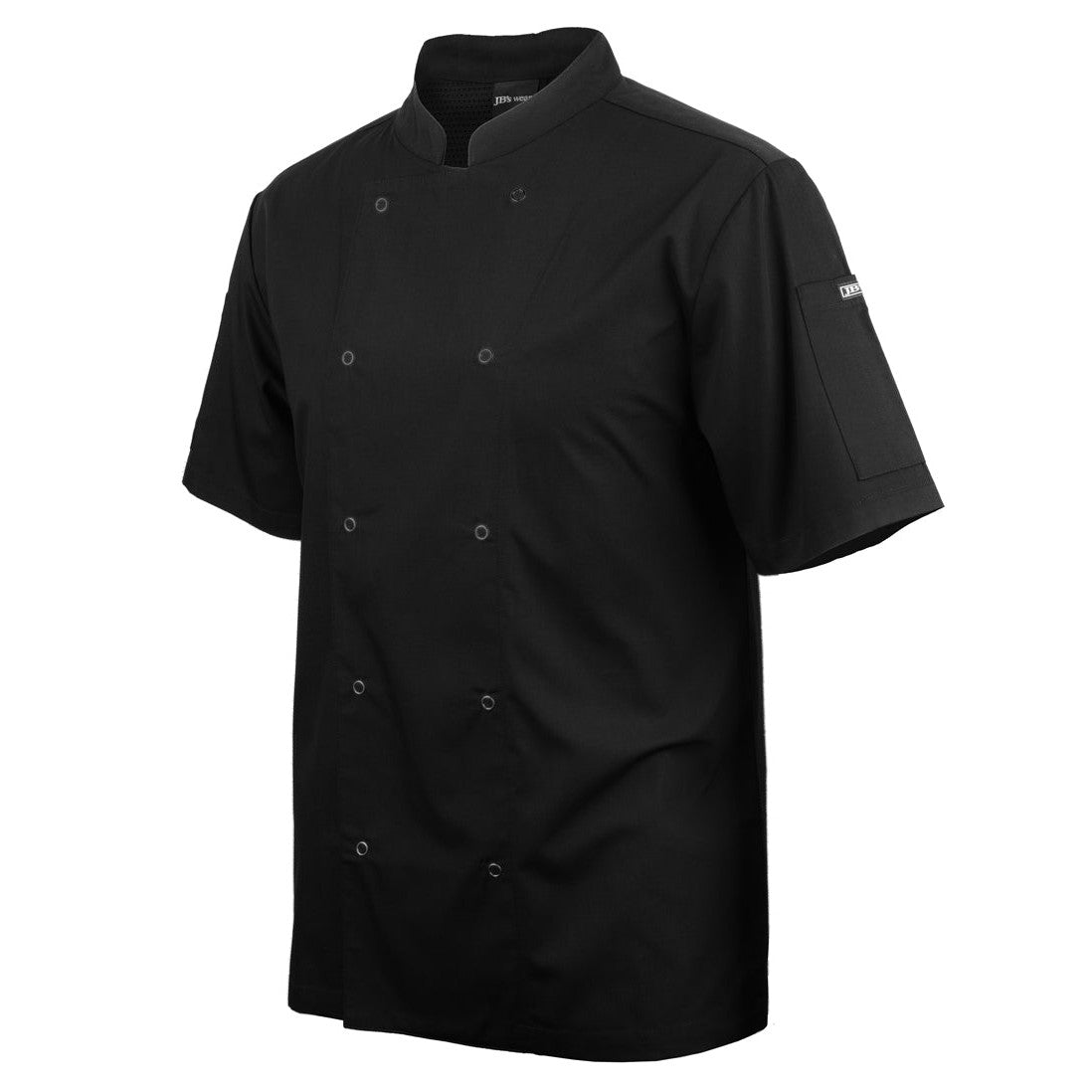 KARALEE - 5CJS - MENS SNAP BUTTON CHEF JACKET - BLACK