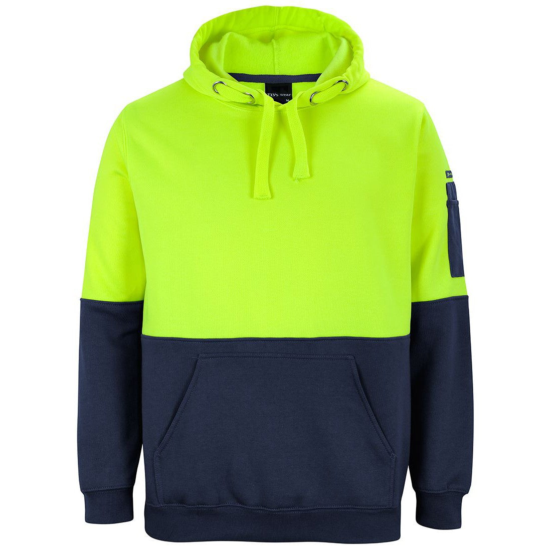 MCNAUGHTANS - 6HVPH - JB'S HI VIS PULL OVER HOODIE - LIME/NAVY