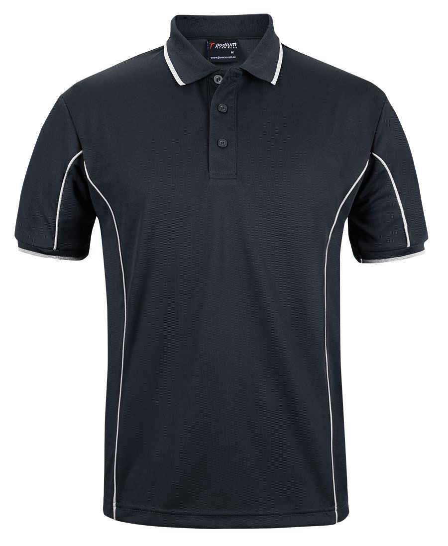 CABLE WEST - 7PIP - MEN POLO - BLACK/WHITE