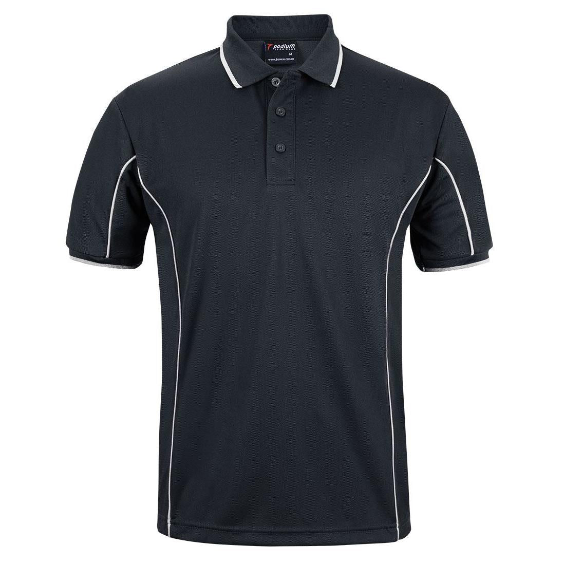 CABLE WEST - 7PIP - MEN POLO - BLACK/WHITE