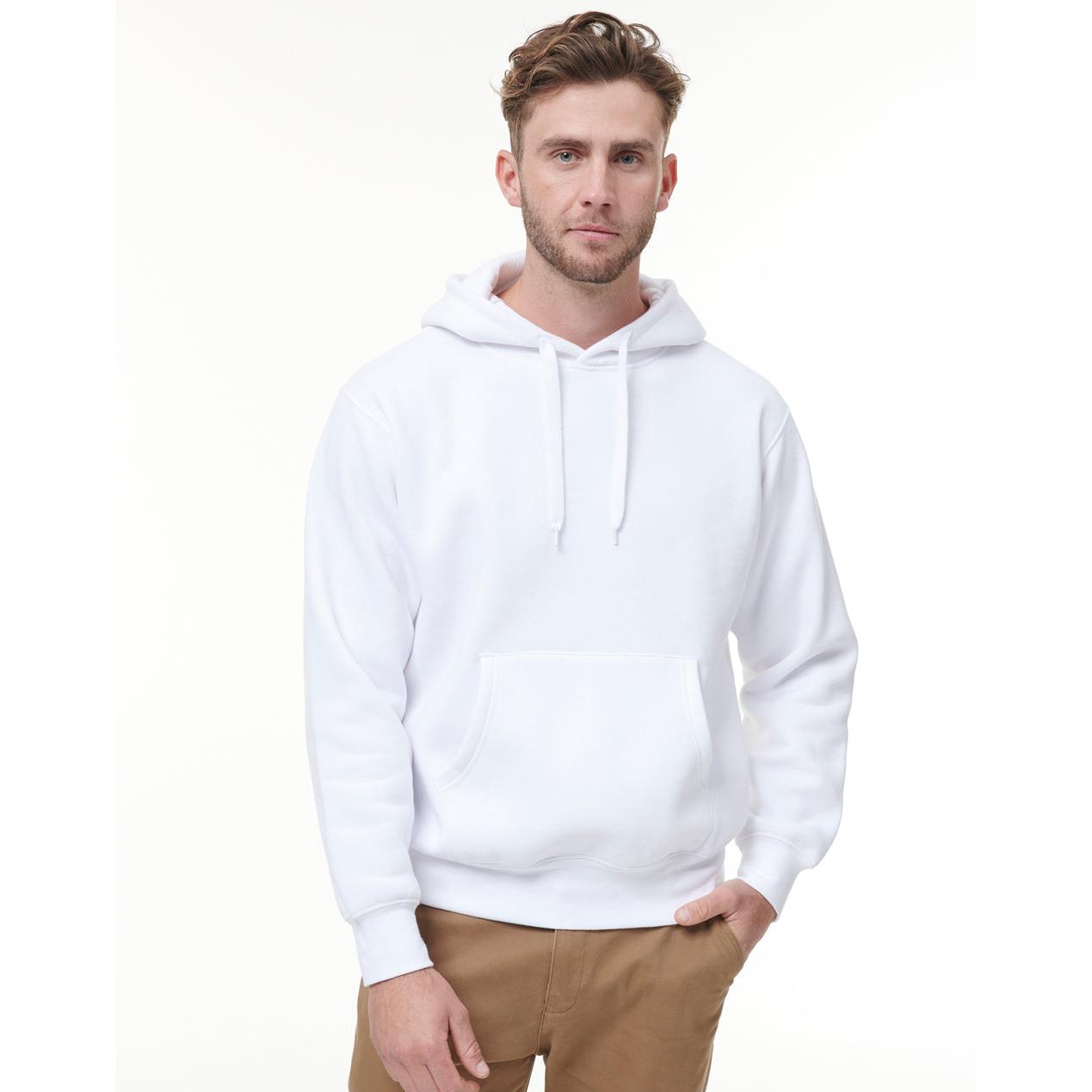 VESUVIO P - FL09- KANGAROO POCKET HOODIE - WHITE
