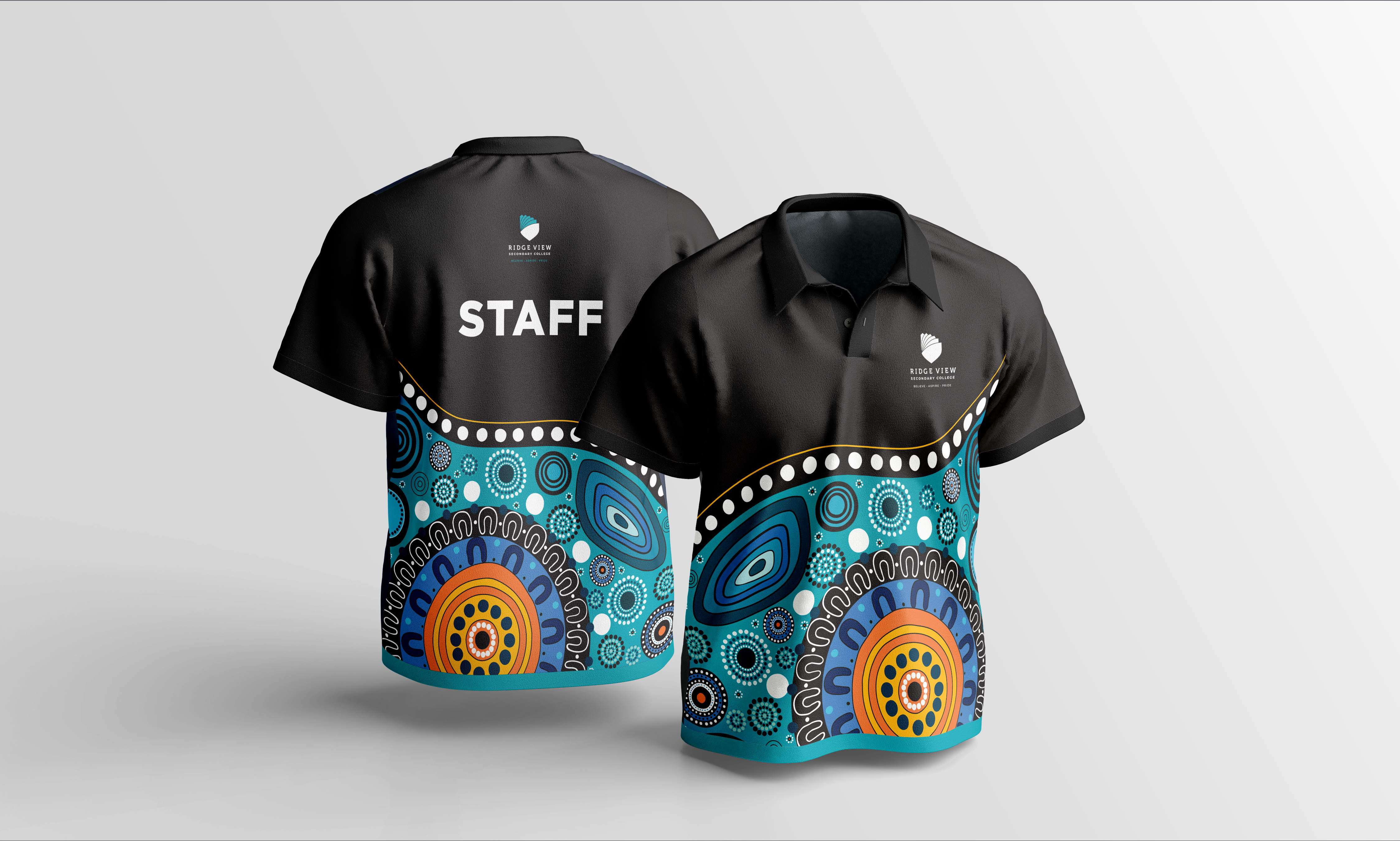 RIDGE VIEW SC - STAFF - S/S POLO - BLACK