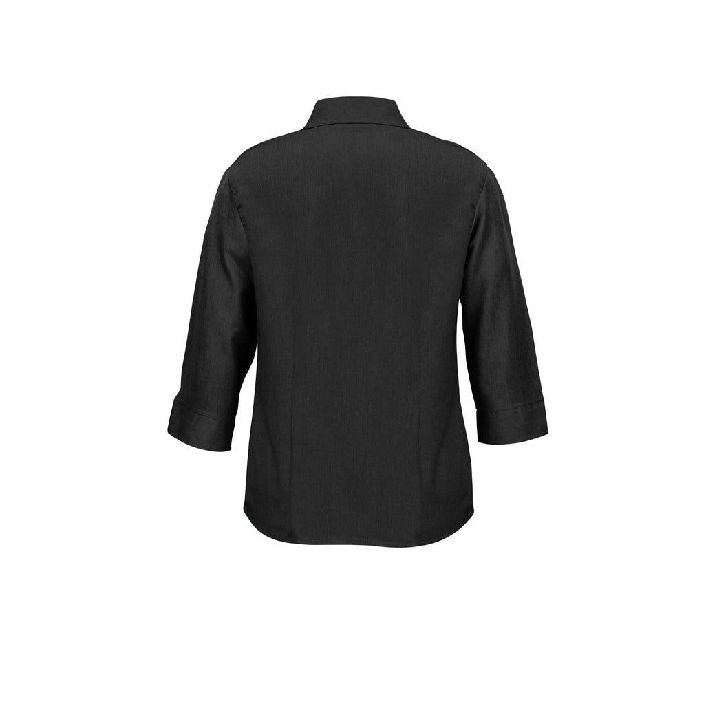 QA BATH - LB3600 - WOMANS OASIS 3/4 SLEEVE SHIRT - BLACK
