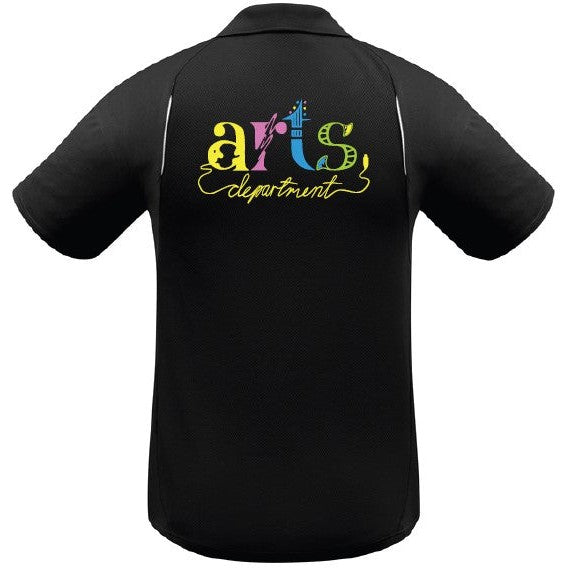 MANDURAH BAPTIST COLLEGE (ARTS) - P244MS - MEN United Short Sleeve Polo - BLACK/WHITE