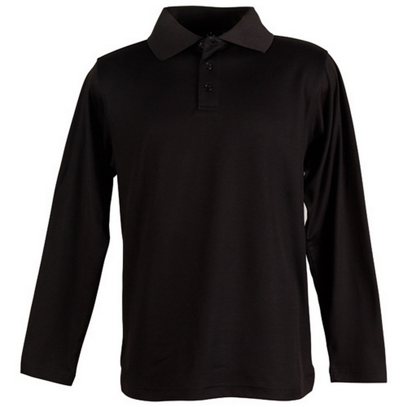 QA BATH - PS35 - VICTORY PLUS L/S POLO - BLACK
