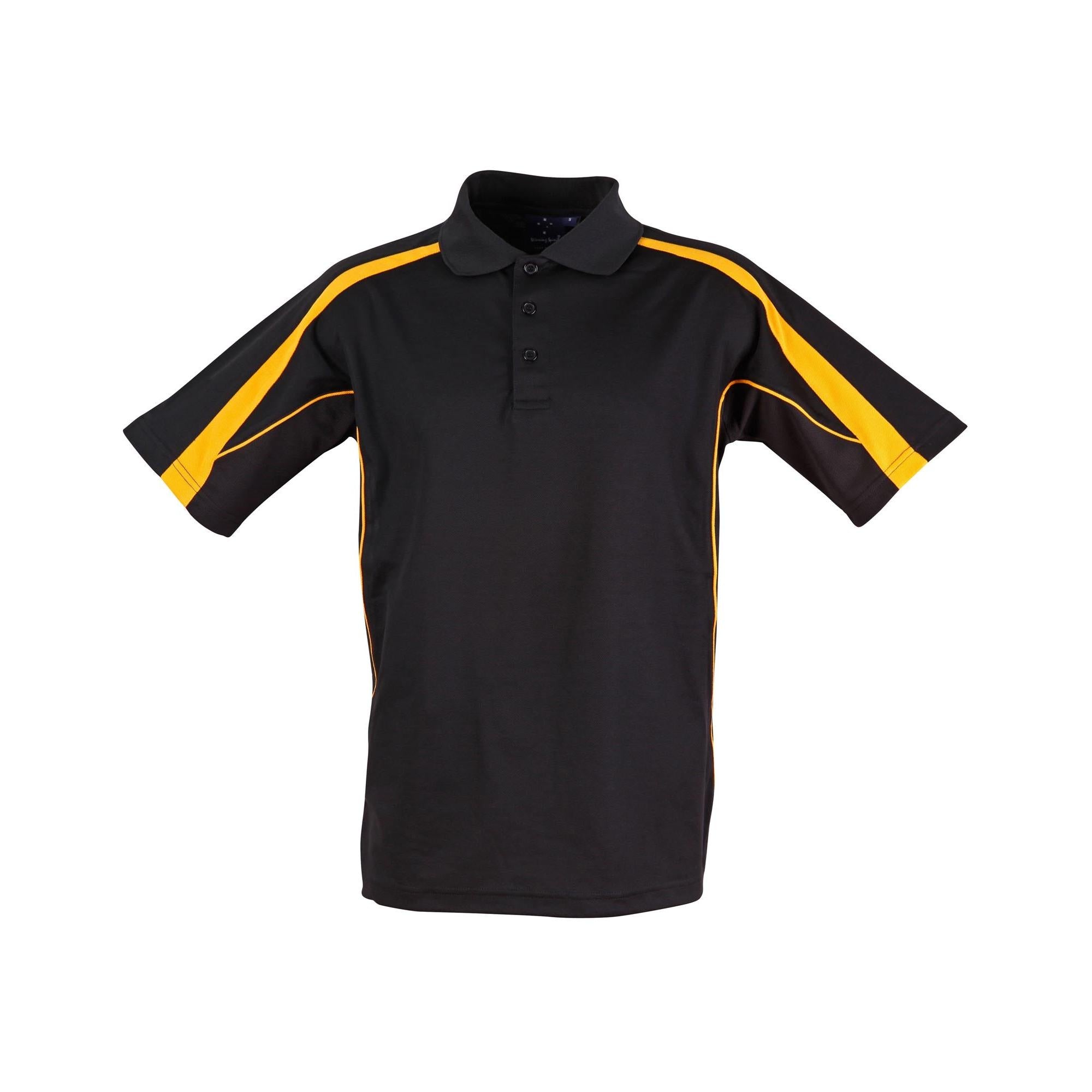 ST BRIGID'S - STAFF MAINTENANCE - PS54/PS53 - S/S POLO - BLACK/GOLD