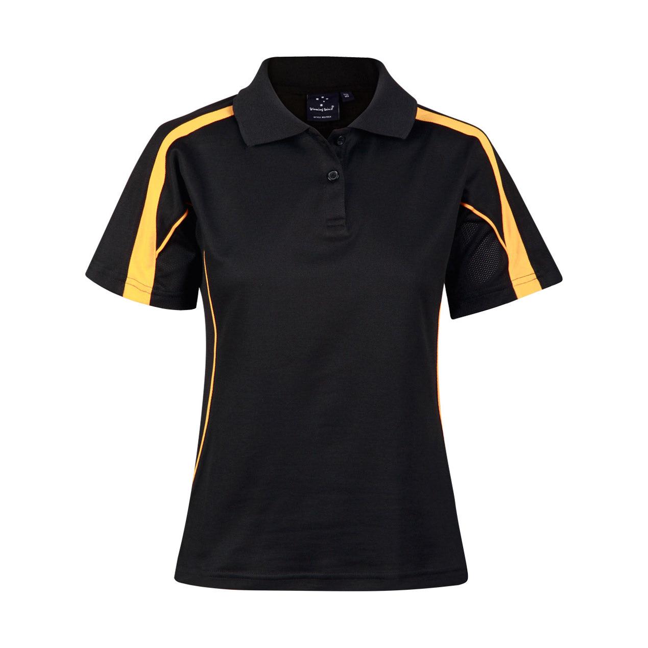 ST BRIGID'S - STAFF MAINTENANCE - PS54/PS53 - S/S POLO - BLACK/GOLD