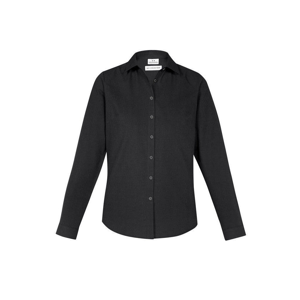 QA BATH - S127LL - LADIES MEMPHIS L/S SHIRT - BLACK