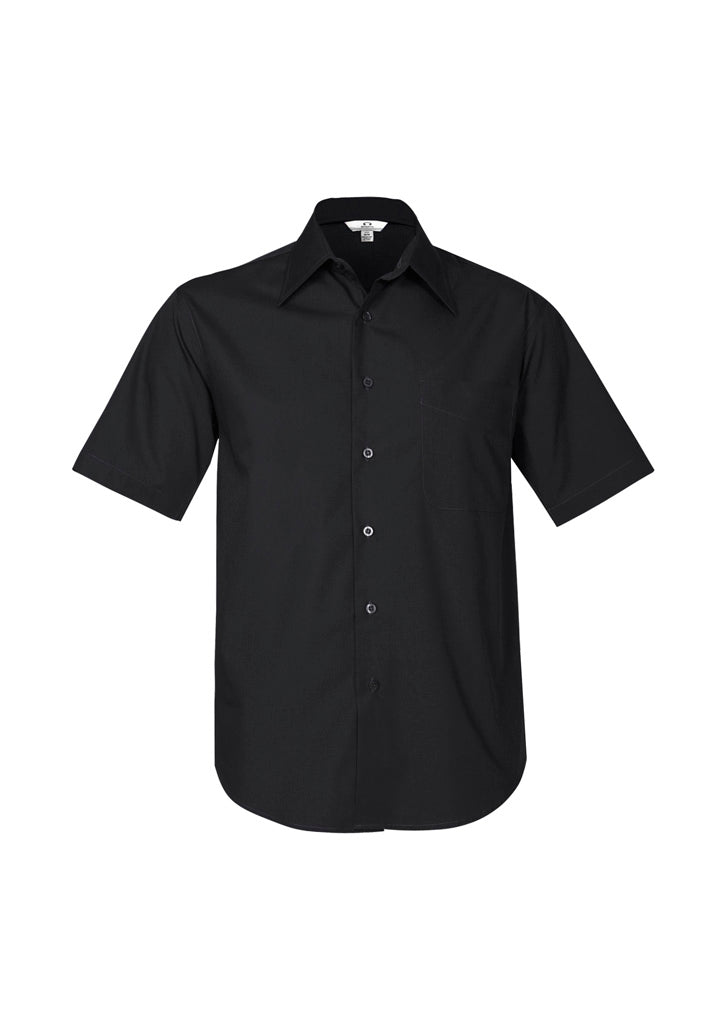 VESUVIO P - SH715 - MENS METRO S/SLEEVE SHIRT - BLACK