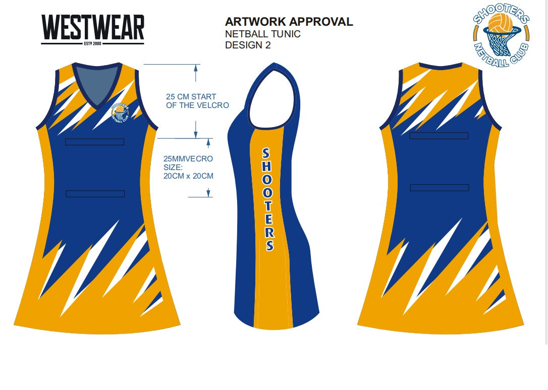 SHOOTER NETBALL CLUB - TUNIC