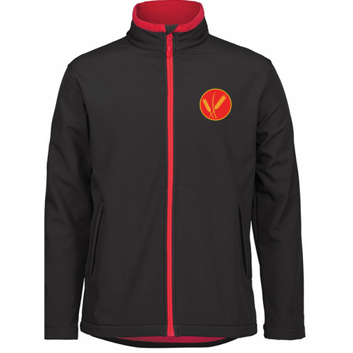 YUNION WA ENTERPRISES - 3WSJ - SOFTSHELL JACKET - BLACK/RED