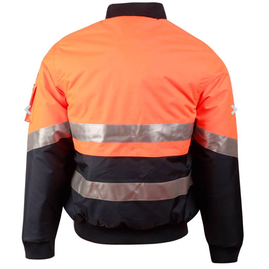 ACTION GLASS - SW16A - Hi-Vis TWO TONE FLYING JACKET - ORANGE/NAVY