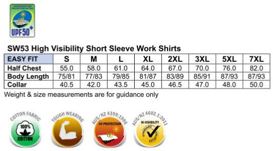 SW53 COTTON DRILL SAFETY SHIRT