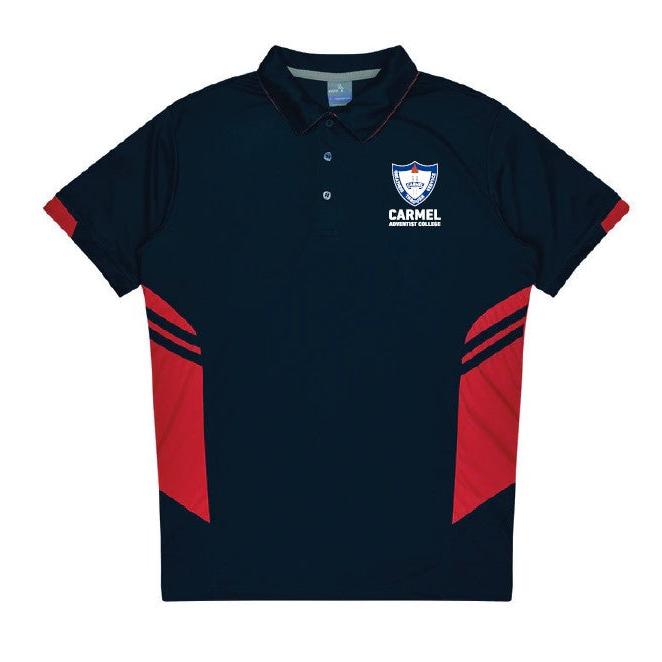 CARMEL ADVENTIST - STAFF - 1311/2311 - POLO - NAVY/RED - NO NAME