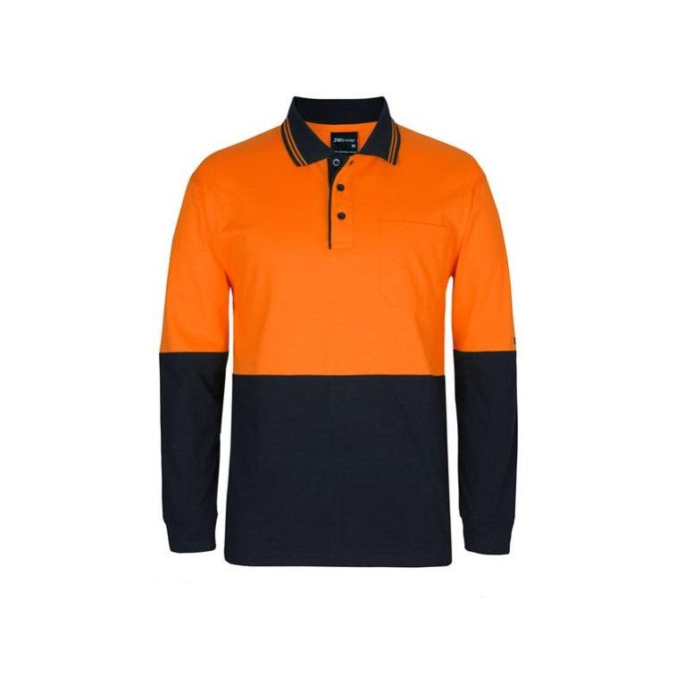 HI VIS L/S ARM COTTON POLO - 6CPHL