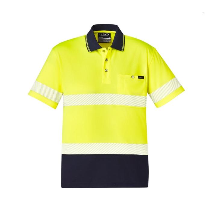 UNISEX HI VIS SEGMENTED S/S POLO - HOOP TAPED - ZH535