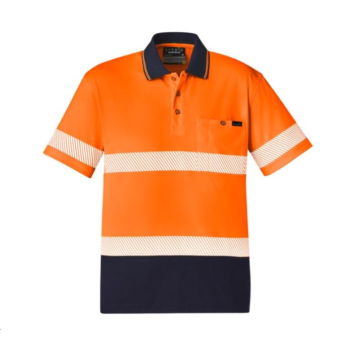 UNISEX HI VIS SEGMENTED S/S POLO - HOOP TAPED - ZH535