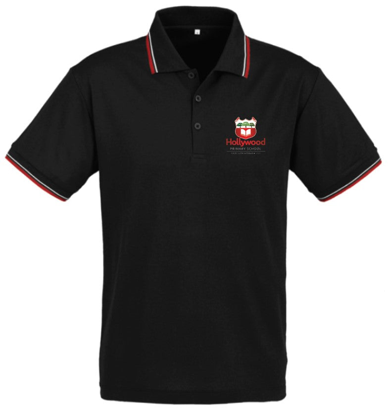 HOLLYWOOD PS - P227LS/MS - STAFF POLO - BLACK/RED
