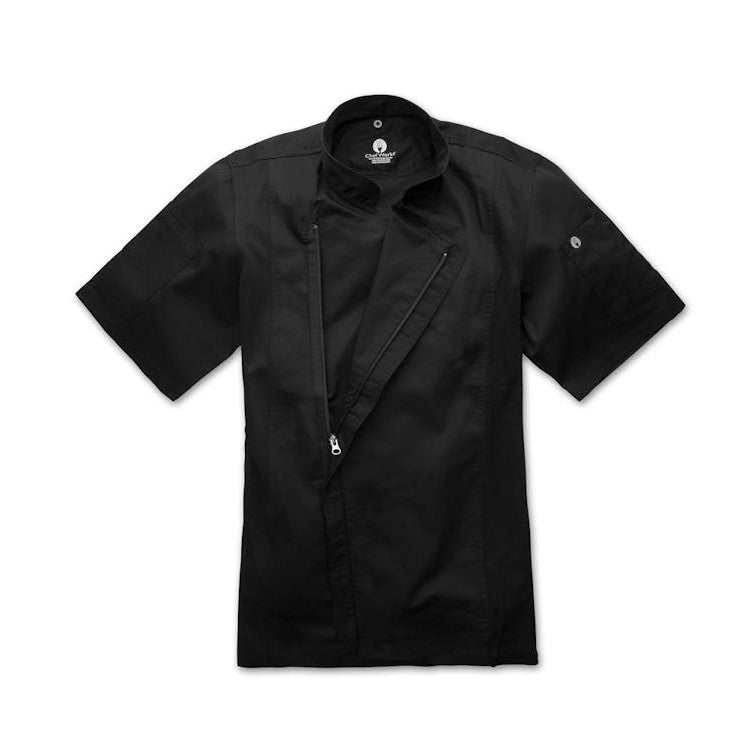 KARALEE - BCWSZ006 - LADIES SPRINGFIELD CHEF JACKET - BLACK