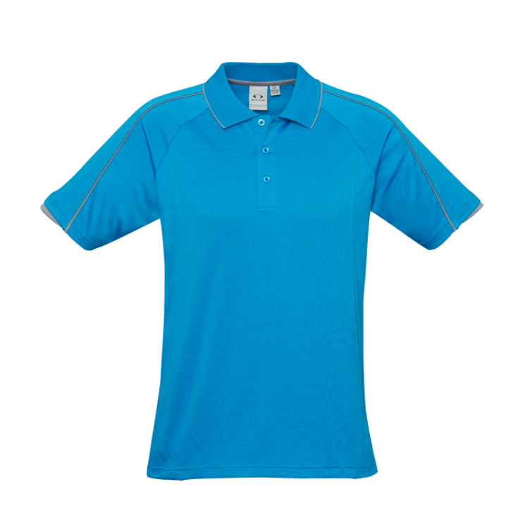 ROY P&G - P303 - BLADE POLO - CYAN/SILVER GREY
