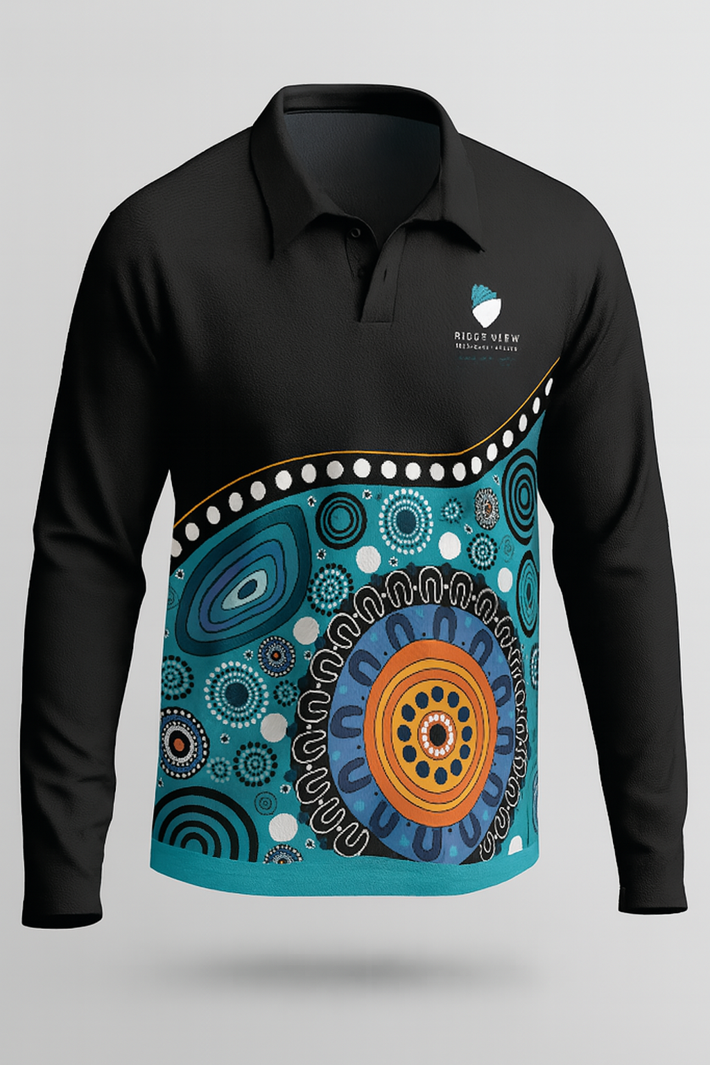 RIDGE VIEW SC - STAFF - L/S POLO - BLACK