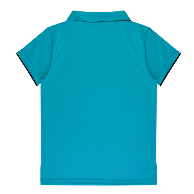 QUOKKA - 2302 - LADIES YARRA POLO - TEAL/BLACK