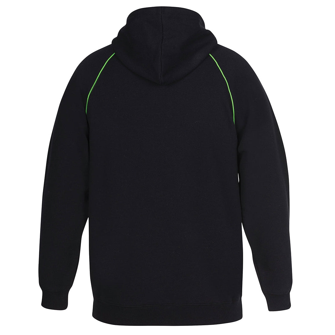 TSS - 3CFH - CONTRAST FLEECY HOODIE - BLACK/PEA GREEN