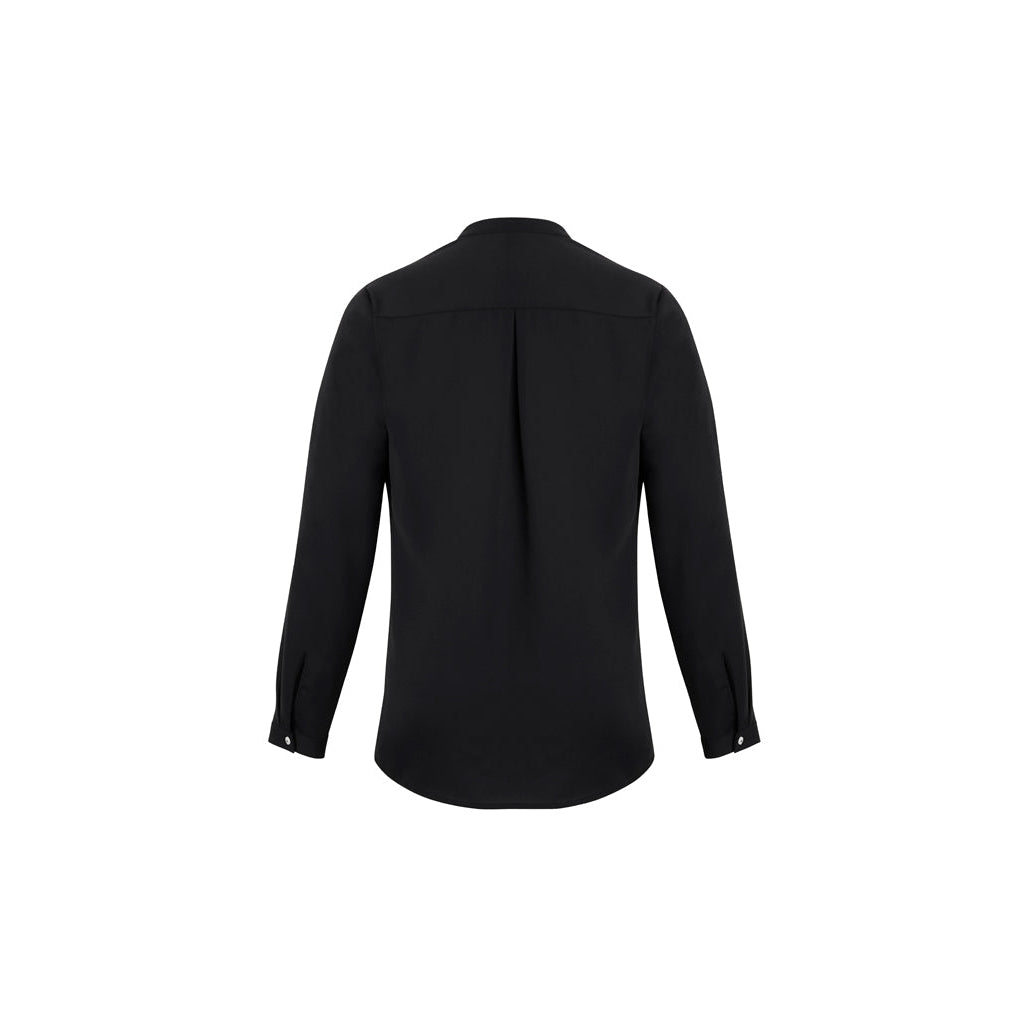 FRESH FRONTIER - 44210 - LADIES JULIETTE PLAIN L/S BLOUSE - BLACK