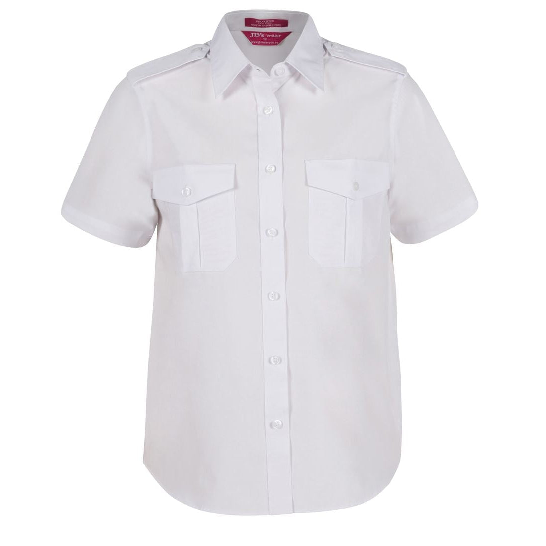 PINNACLE - (MALAGA) - 6ESS1 - LADIES EPAULETTE SHIRT S/S - WHITE