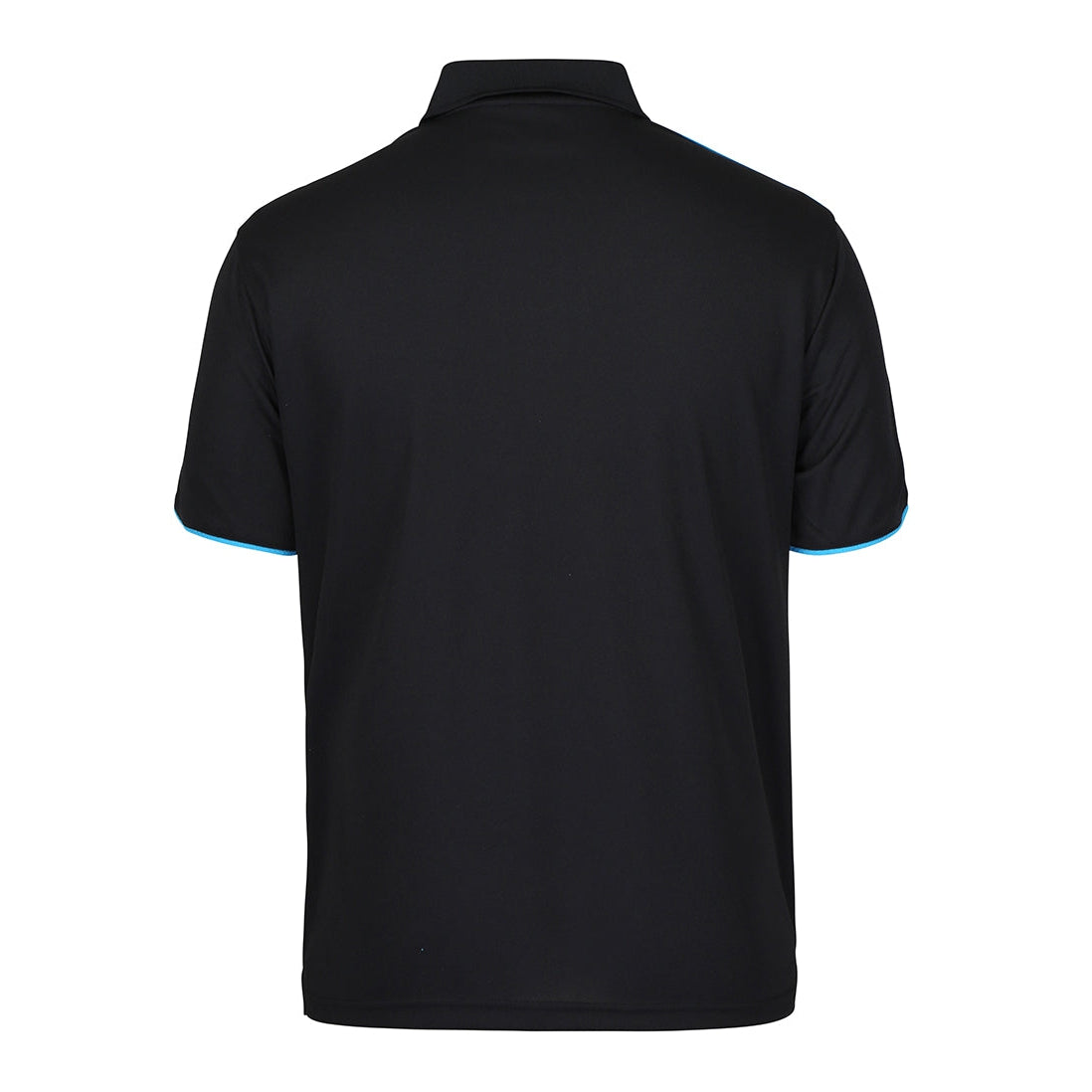 PINNACLE - (MALAGA) - 7COP - MENS PODIUM COOL POLO - BLACK/AQUA/GREY
