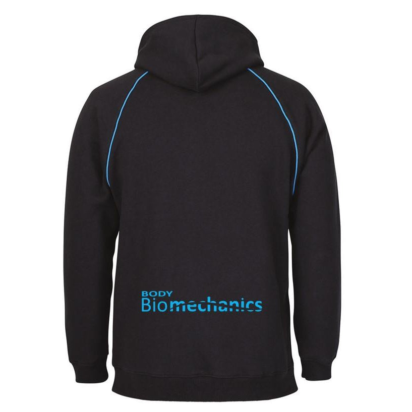 BODY BIO 3CFH CONTRAST FLEECY HOODIE BLACK/AQUA