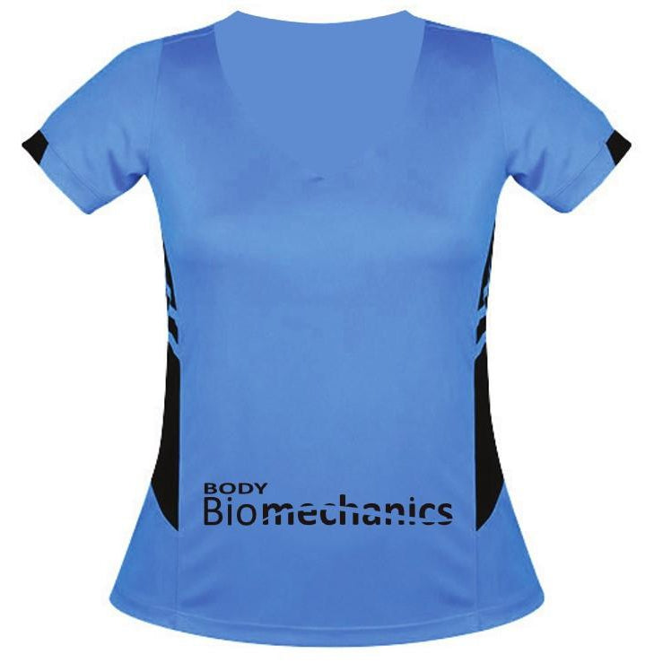 BODY BIO W2211 CYAN/BLACK TASMAN TEE - LADIES