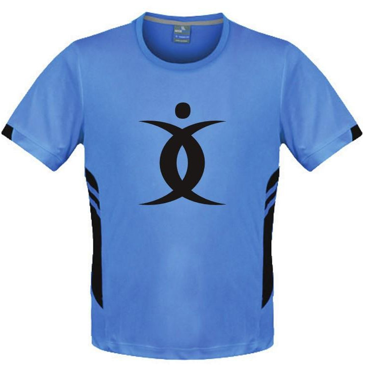 BODY BIO W1211 CYAN/BLACK TASMAN TEE - MEN'S