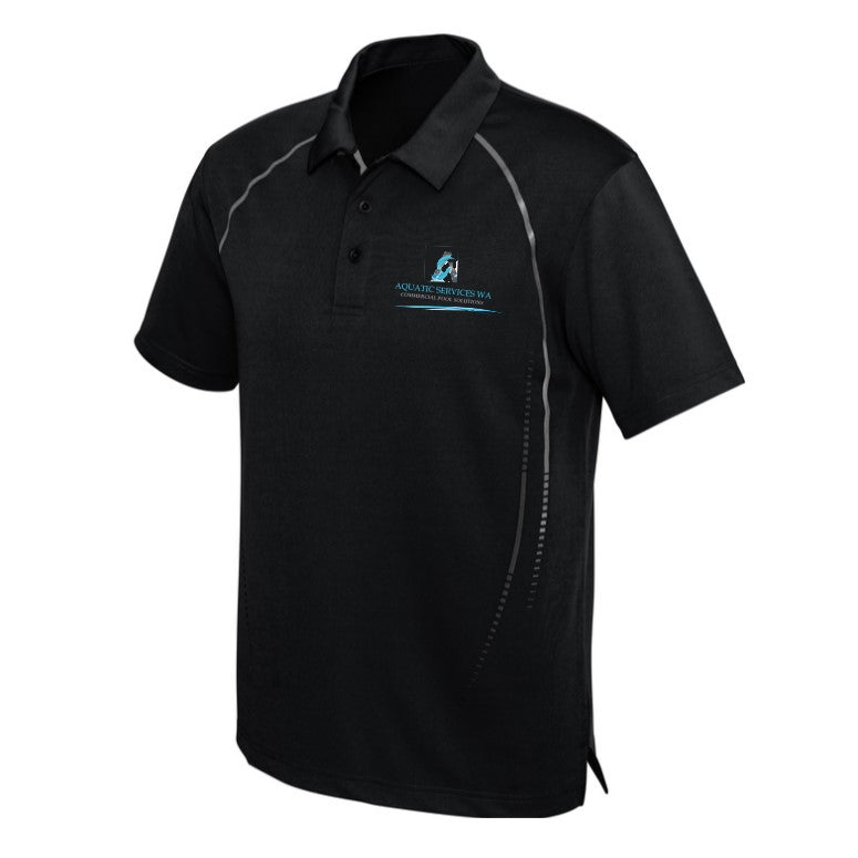 AQUATIC SERVICES P604MS CYBER POLO - BLACK