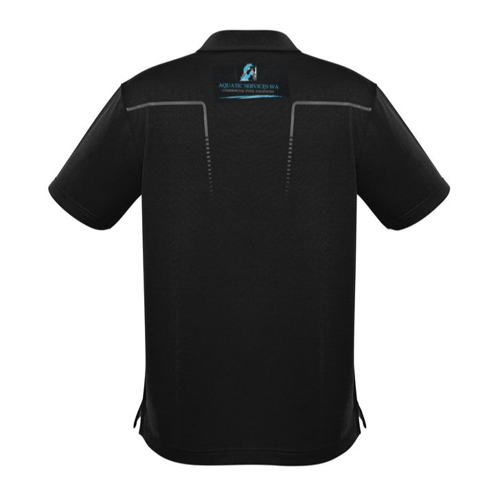 AQUATIC SERVICES P604MS CYBER POLO - BLACK