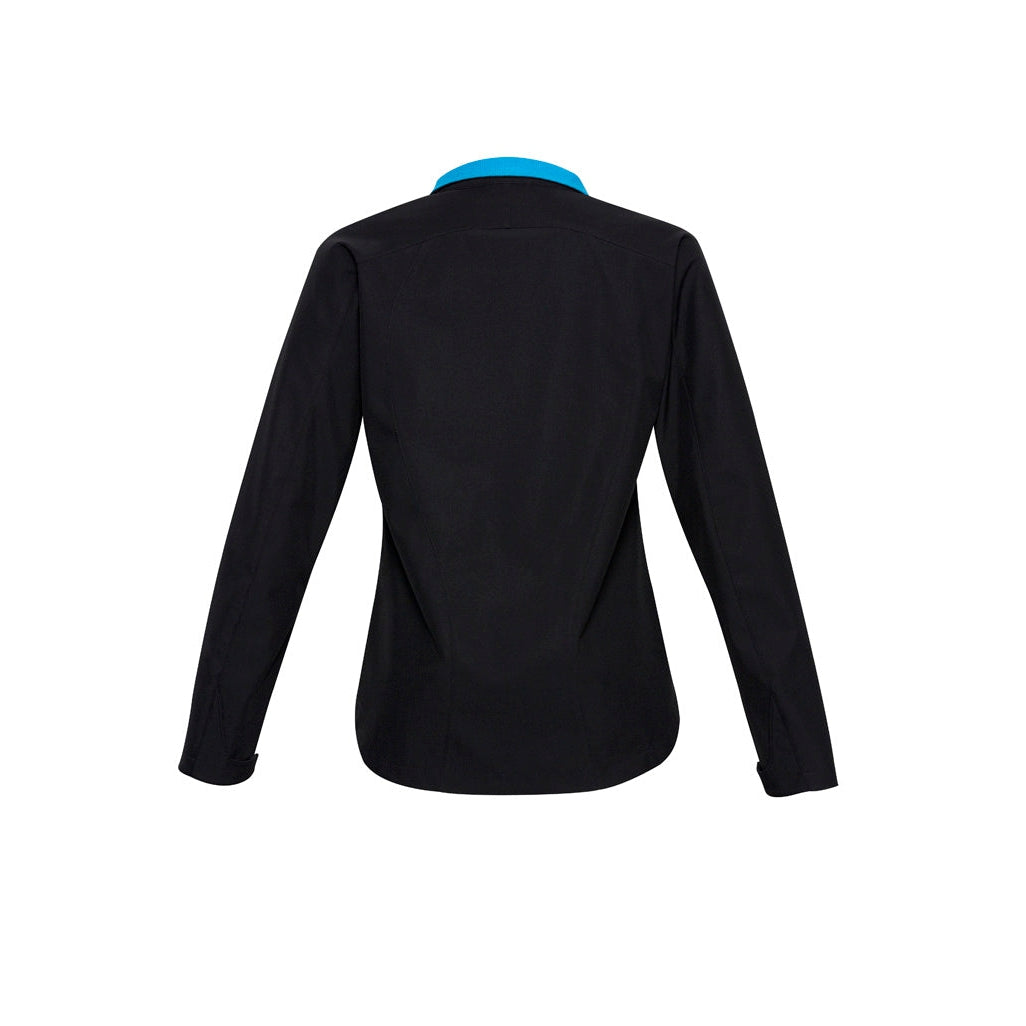 DYNAMO FITNESS J307L LADIES GENEVA JACKET - BLK/CYAN