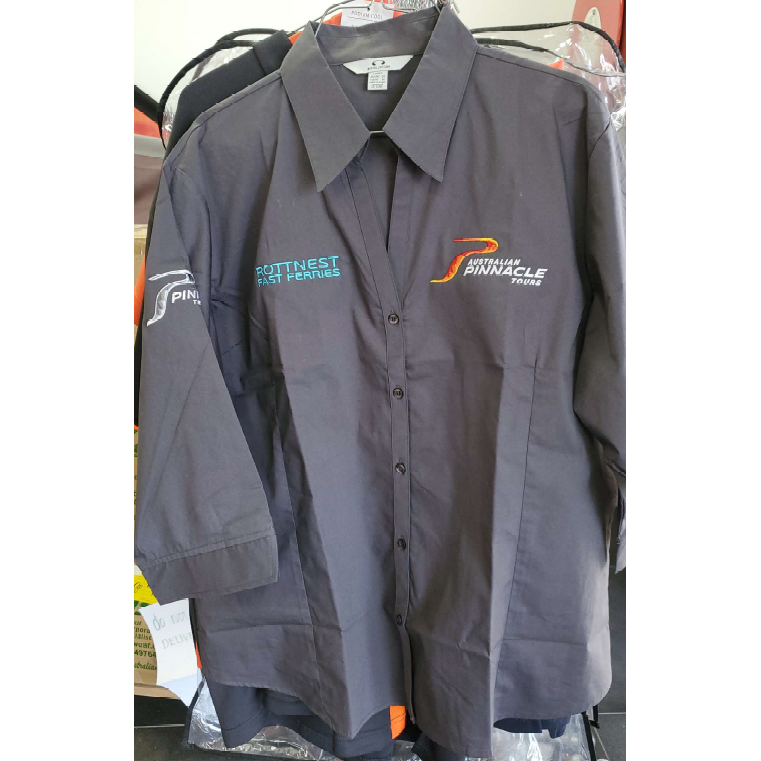 PINNACLE - (BARRACK ST) - LB7300 - LADIES 3/4 METRO SHIRT - CHARCOAL