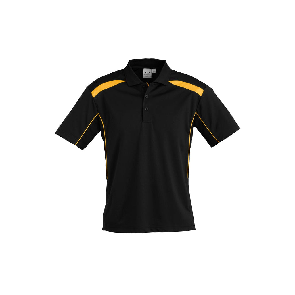 KAPTURE PHOTOGRAPHY - P244LS/P244MS - UNITED S/S POLO - BLACK/GOLD