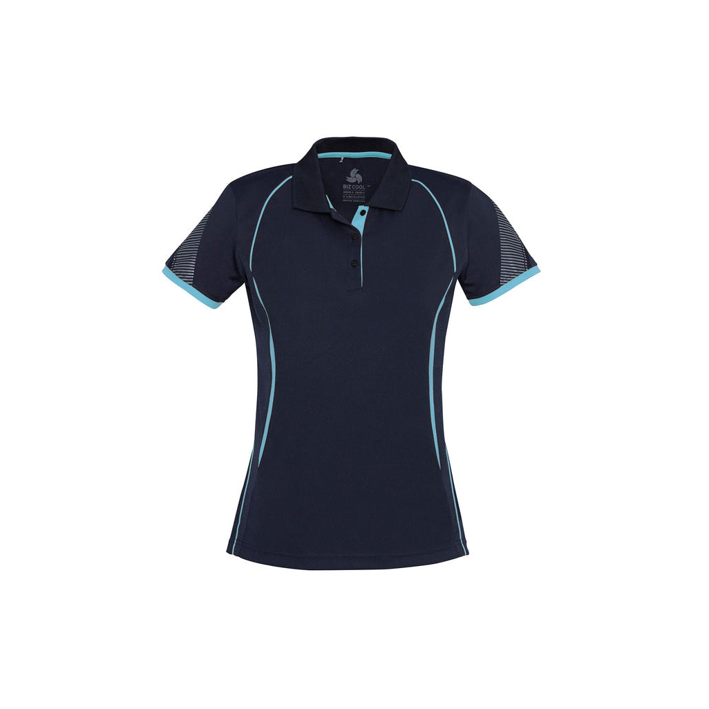 BAL CC (STAFF) P405LS LADIES UNIFORM POLO - NAVY/SKY