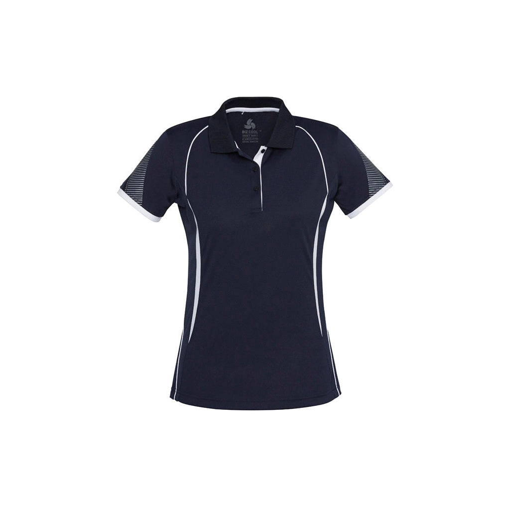 BALLAJURA PRIMARY - STAFF - P405LS - LADIES RAZOR POLO - NAVY/WHITE