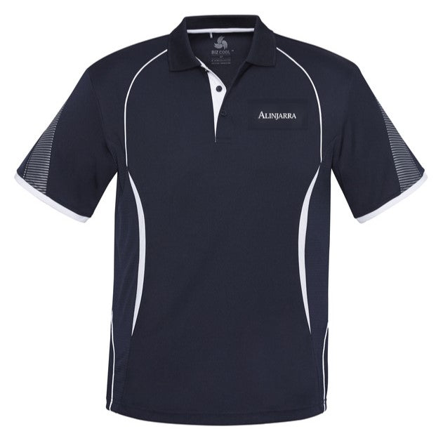 ALINJARRA STAFF P405M MEN'S RAZOR POLO - NAVY/WHT