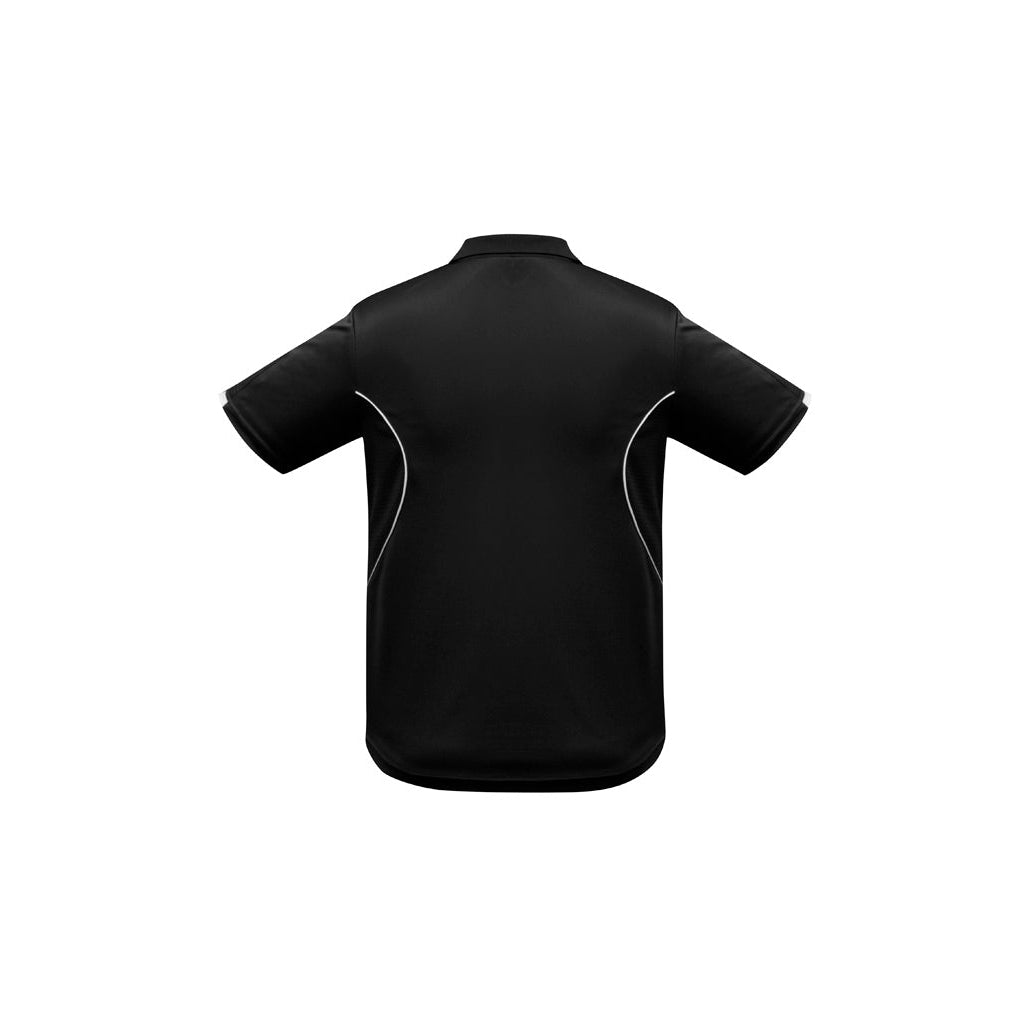 FRESH FRONTIER - P405MS - MENS RAZOR POLO - BLACK/WHITE