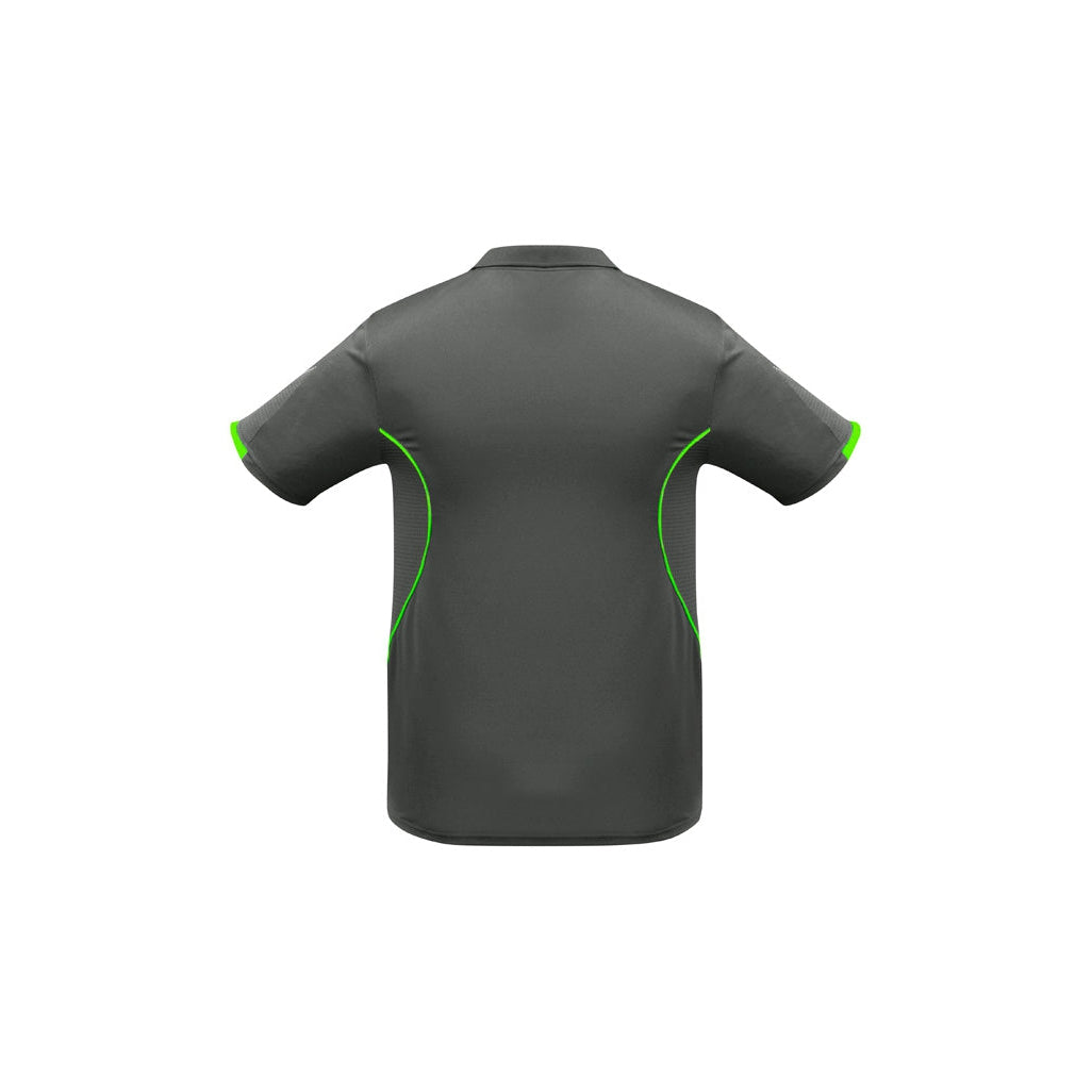 COOLBINIA PS - STAFF - P405MS - MENS RAZOR POLO - GREY/FLURO LIME
